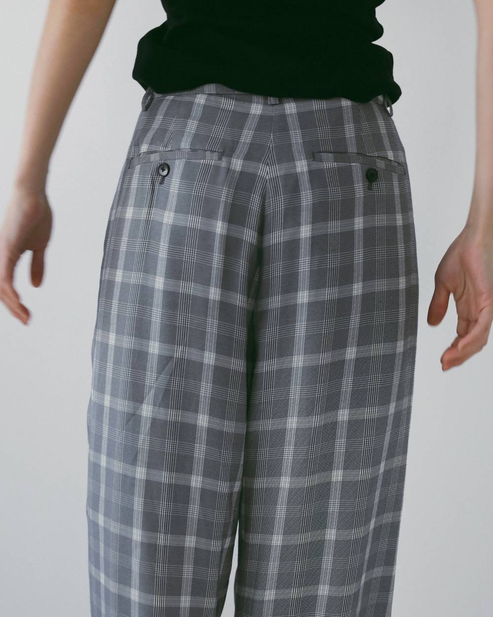 Check Daubletuck Pants Check Daubletuck Pants,チェック ダブルタック パンツ,62610702,ボトム,パンツ,ワイドパンツ,チェック柄,ànuke,アンヌーク,lifes,ライフズ,26ss