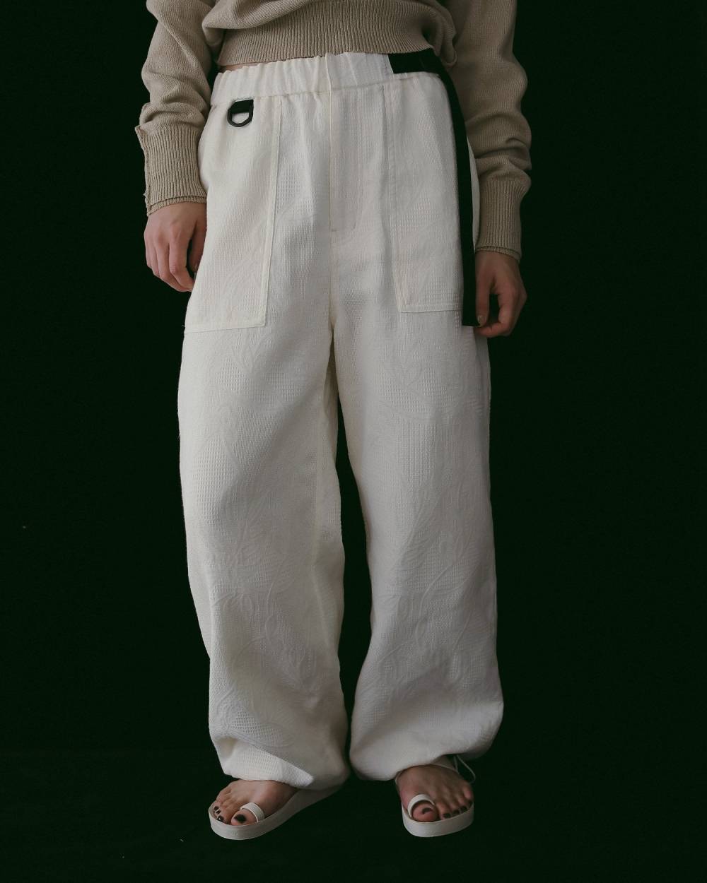 Jacquard Drawstring Pants Jacquard Drawstring Pants,ジャガード ドロストリング パンツ,62610707,ボトム,パンツ,ラフパンツ,ジャカード素材,ànuke,アンヌーク,lifes,ライフズ,26ss