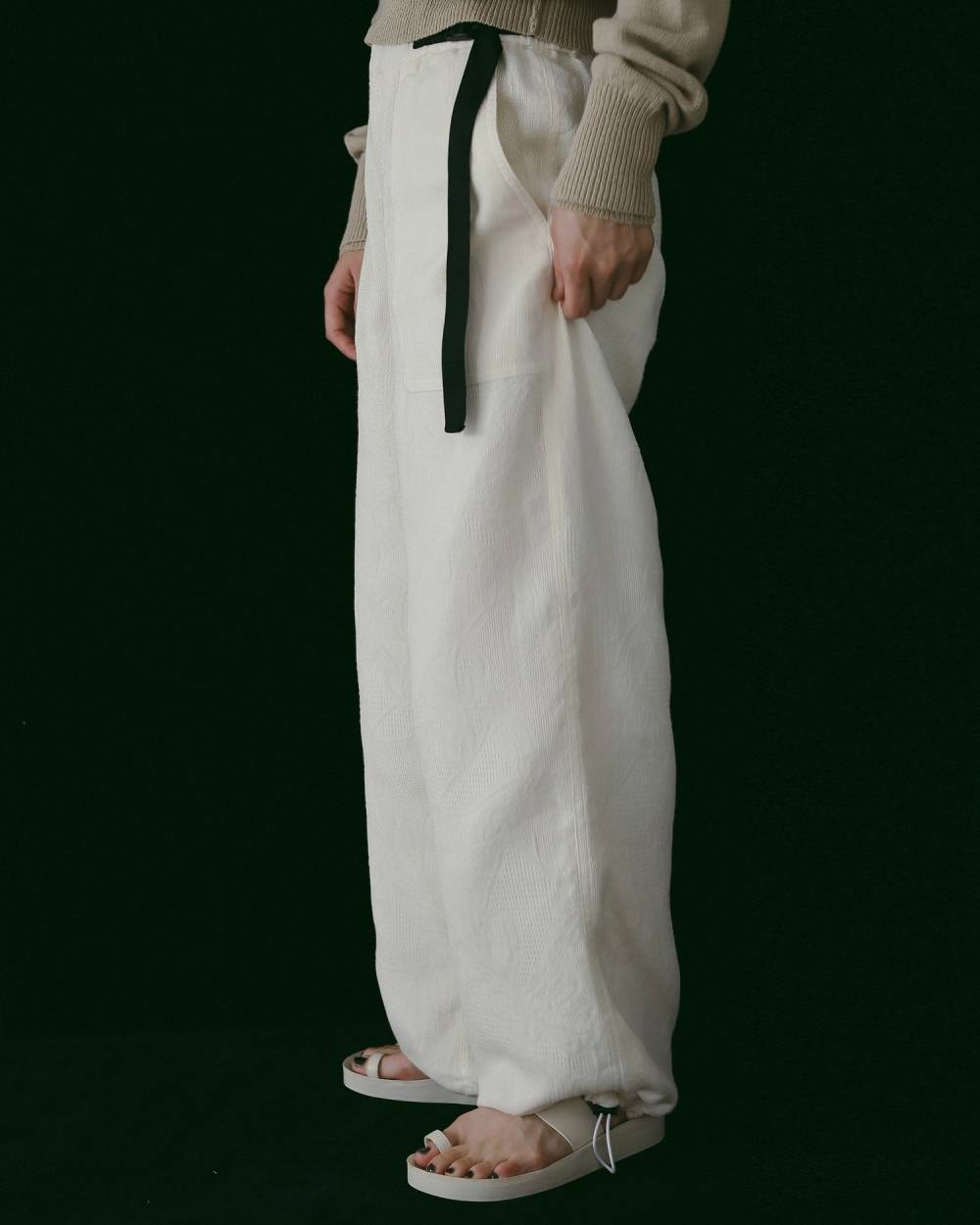 Jacquard Drawstring Pants Jacquard Drawstring Pants,ジャガード ドロストリング パンツ,62610707,ボトム,パンツ,ラフパンツ,ジャカード素材,ànuke,アンヌーク,lifes,ライフズ,26ss