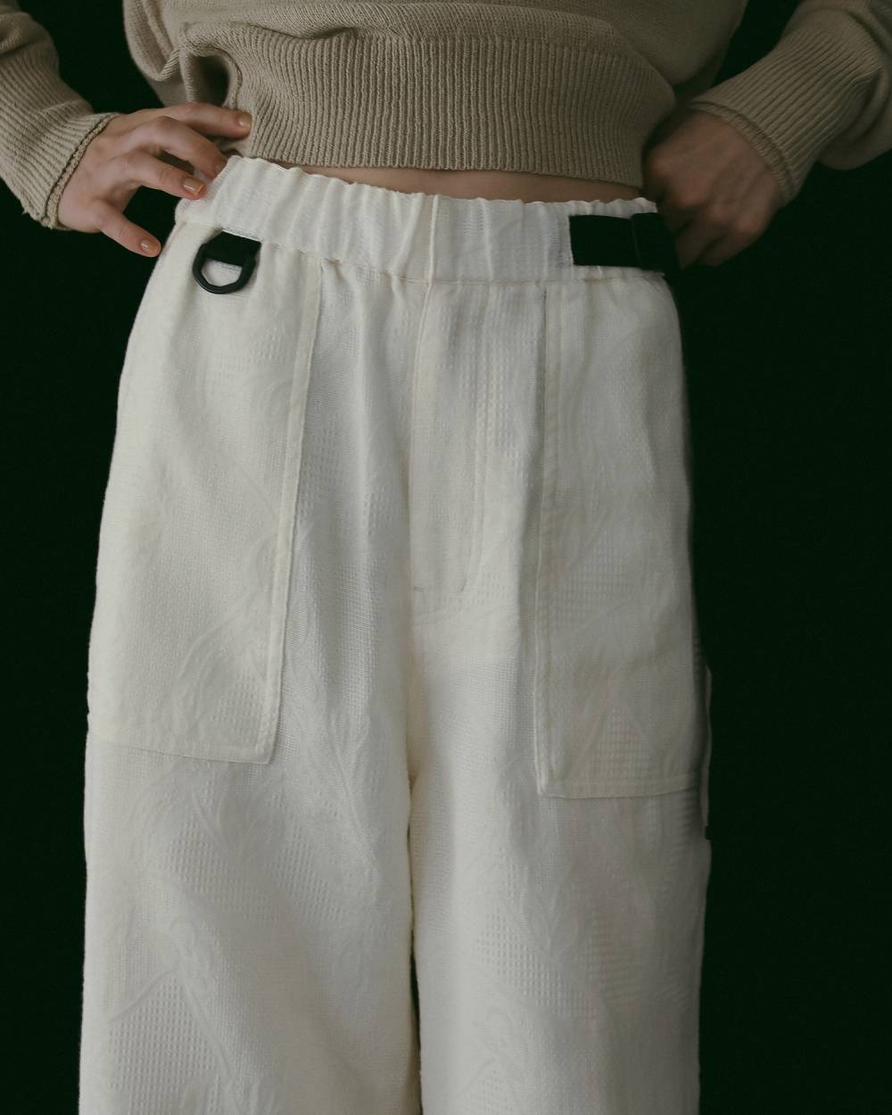 Jacquard Drawstring Pants Jacquard Drawstring Pants,ジャガード ドロストリング パンツ,62610707,ボトム,パンツ,ラフパンツ,ジャカード素材,ànuke,アンヌーク,lifes,ライフズ,26ss