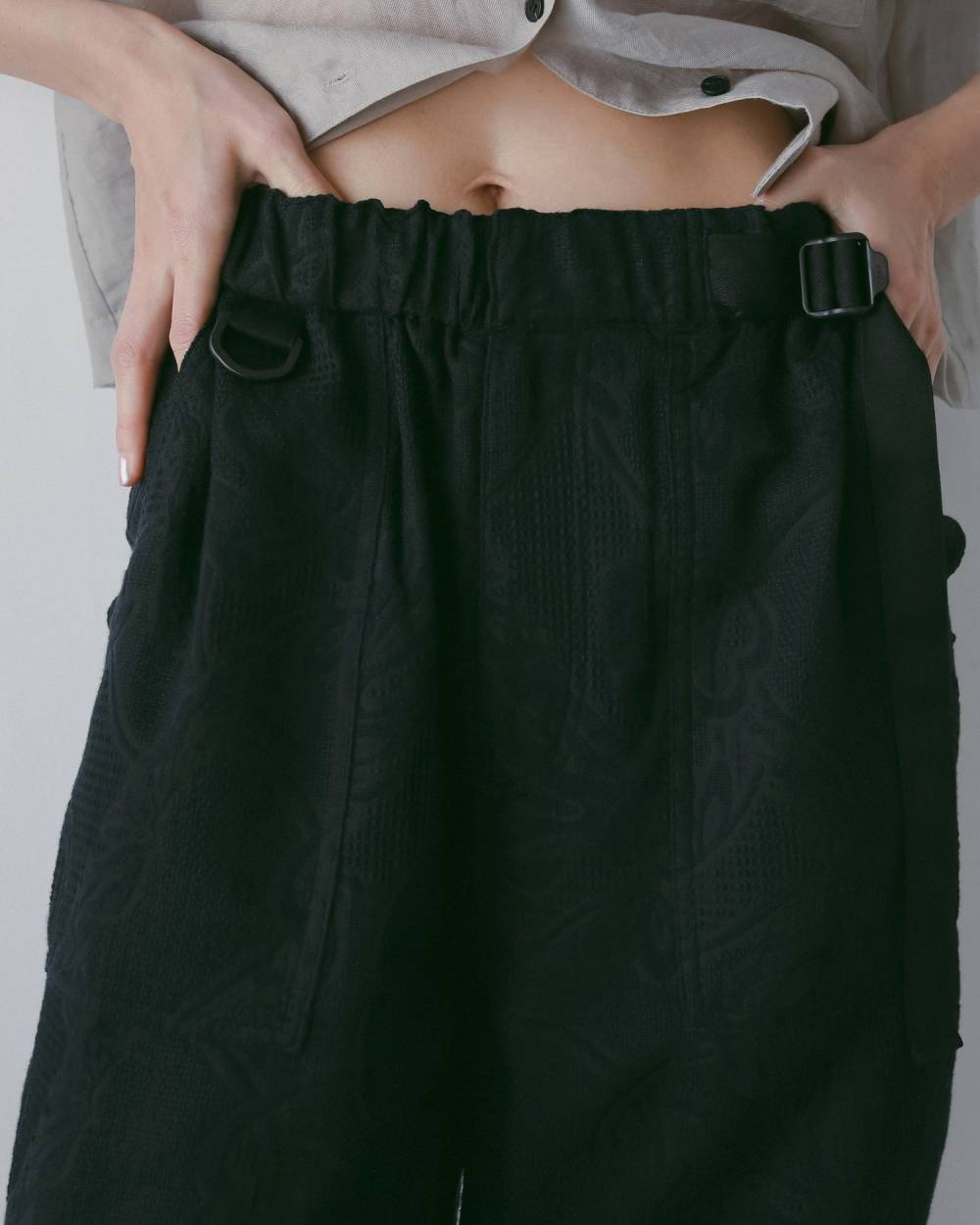 Jacquard Drawstring Pants Jacquard Drawstring Pants,ジャガード ドロストリング パンツ,62610707,ボトム,パンツ,ラフパンツ,ジャカード素材,ànuke,アンヌーク,lifes,ライフズ,26ss