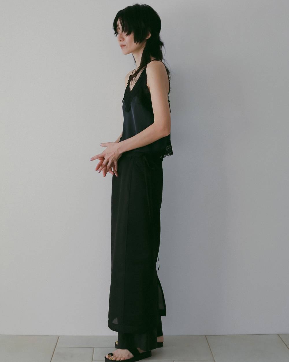 Sheer Tuck Pants Sheer Tuck Pants,シアー タック パンツ,62610717,ボトム,パンツ,タックパンツ,シアー素材,ワイドシルエット,ワイド,ànuke,アンヌーク,lifes,ライフズ,26ss
