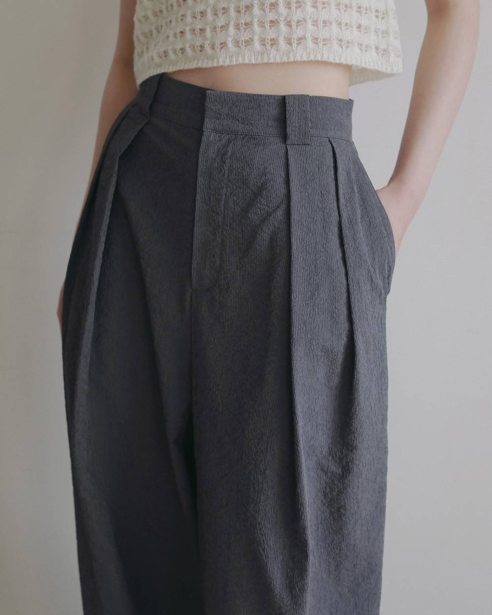 Sucker Tuck Pants Sucker Tuck Pants,サッカー タック パンツ,62610721,ボトム,パンツ,タックパンツ,ànuke,アンヌーク,lifes,ライフズ,26ss