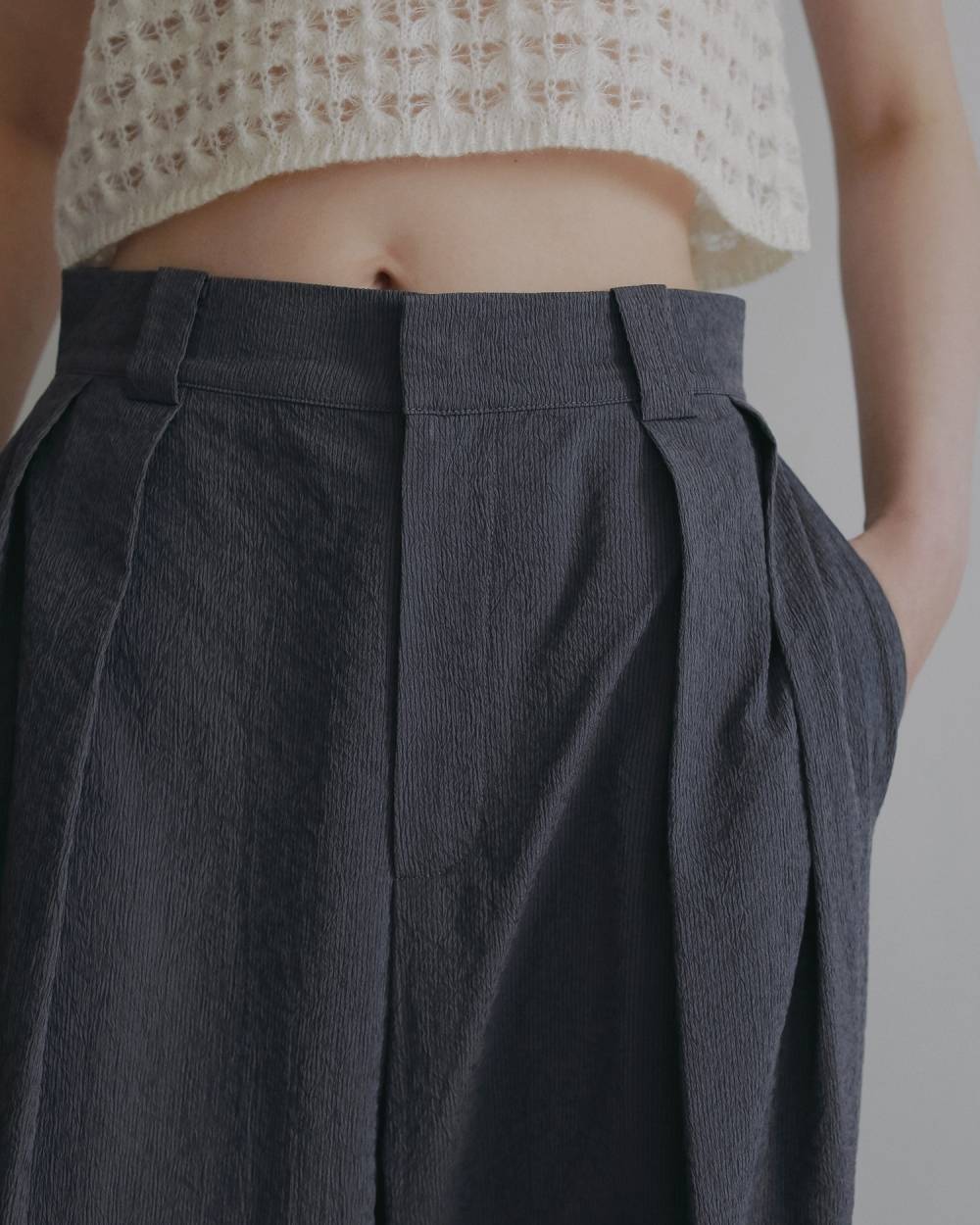 Sucker Tuck Pants Sucker Tuck Pants,サッカー タック パンツ,62610721,ボトム,パンツ,タックパンツ,ànuke,アンヌーク,lifes,ライフズ,26ss