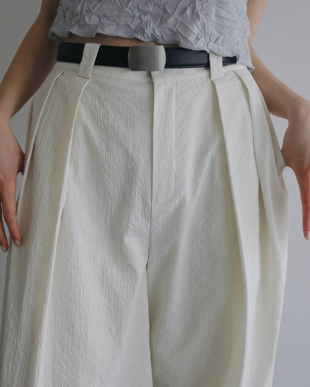 Sucker Tuck Pants Sucker Tuck Pants,サッカー タック パンツ,62610721,ボトム,パンツ,タックパンツ,ànuke,アンヌーク,lifes,ライフズ,26ss
