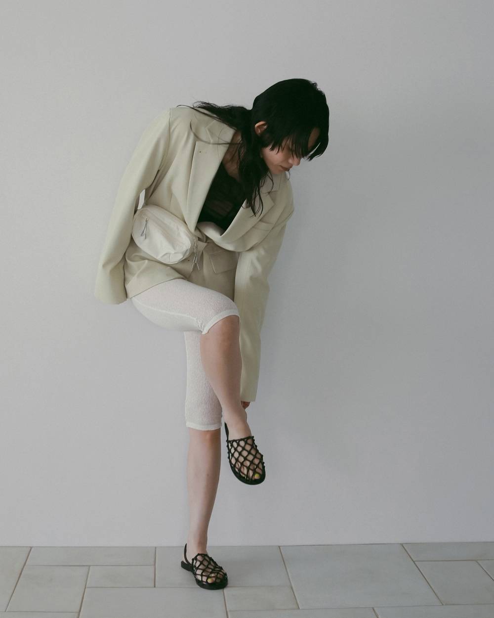 Cutlace Biker Pants Cutlace Biker Pants,カットレース バイカー パンツ,62610722,ボトム,パンツ,バイカーパンツ,透け感,カットレース素材,レース,ハーフパンツ,ànuke,アンヌーク,lifes,ライフズ,26ss