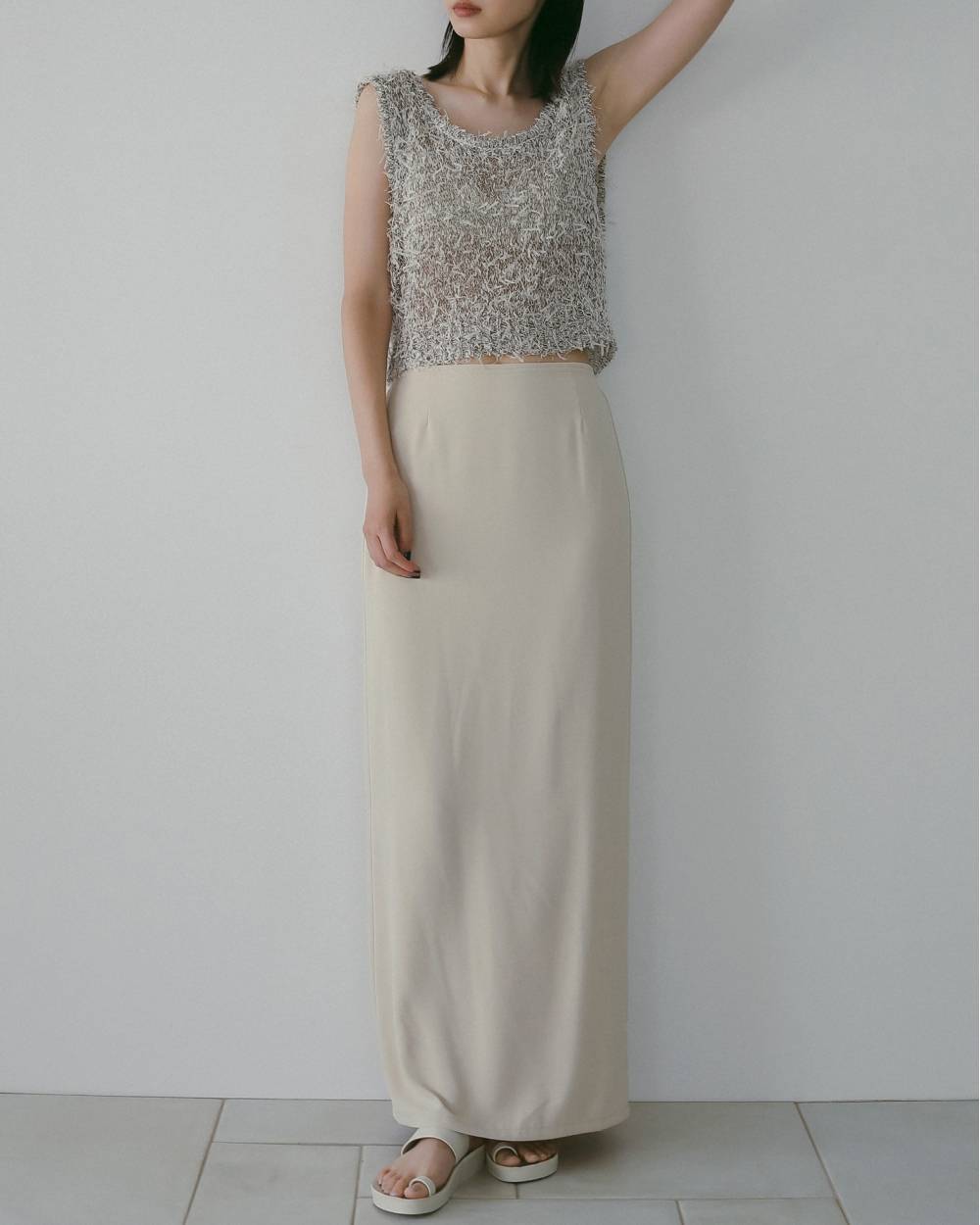 Georgette Pencil Skirt Georgette Pencil Skirt,ジョーゼット ペンシル スカート,62610801,スカート,ペンシルスカート,ボトム,ジョーゼット素材,ànuke,アンヌーク,lifes,ライフズ,26ss