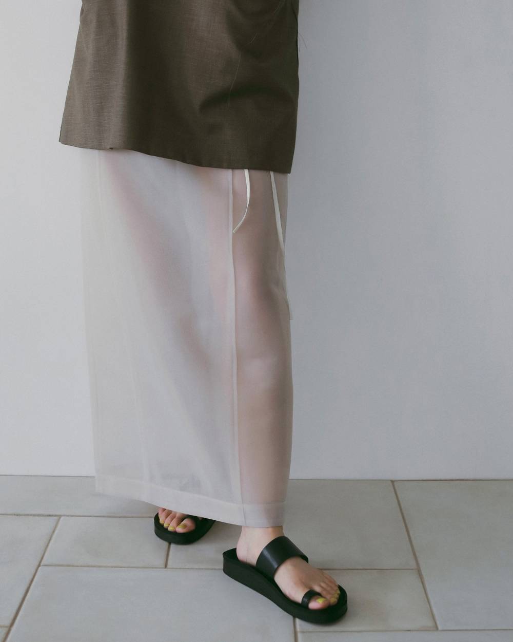 Sheer Knit Skirt Sheer Knit Skirt,シアー ニット スカート,62610802,ボトム,スカート,透け感,ダンボールニット素材,ànuke,アンヌーク,lifes,ライフズ,26ss