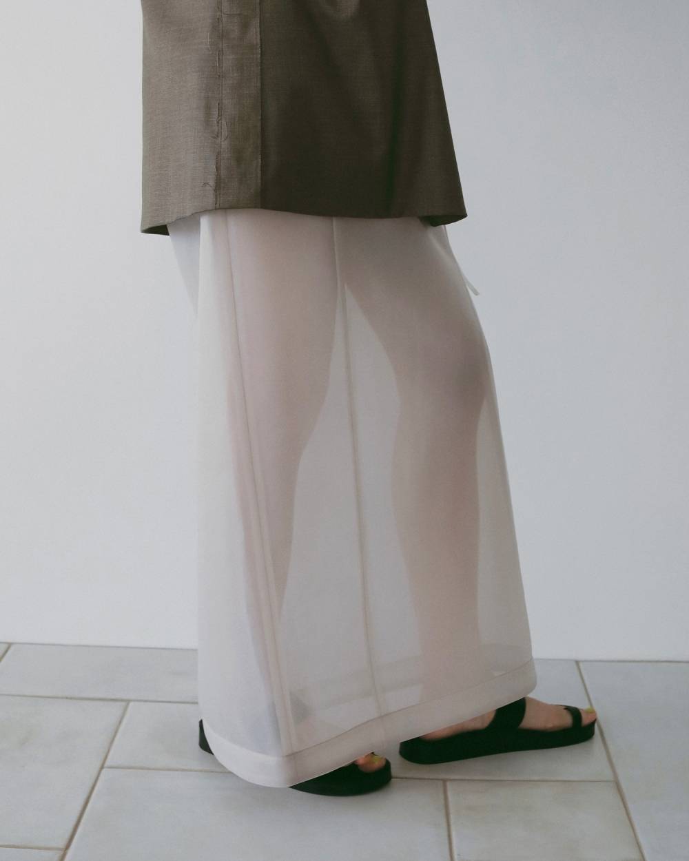 Sheer Knit Skirt Sheer Knit Skirt,シアー ニット スカート,62610802,ボトム,スカート,透け感,ダンボールニット素材,ànuke,アンヌーク,lifes,ライフズ,26ss