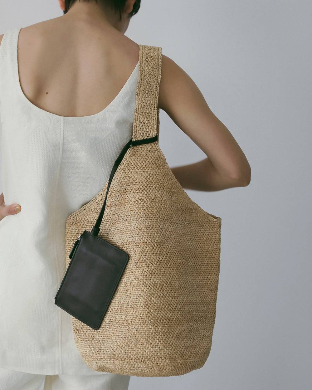 Raffia Tote Bag Raffia Tote Bag,ラフィア トート バック,62611003,バック,トート,トートバック,ワンショルダー,小物,ànuke,アンヌーク,lifes,ライフズ,26ss