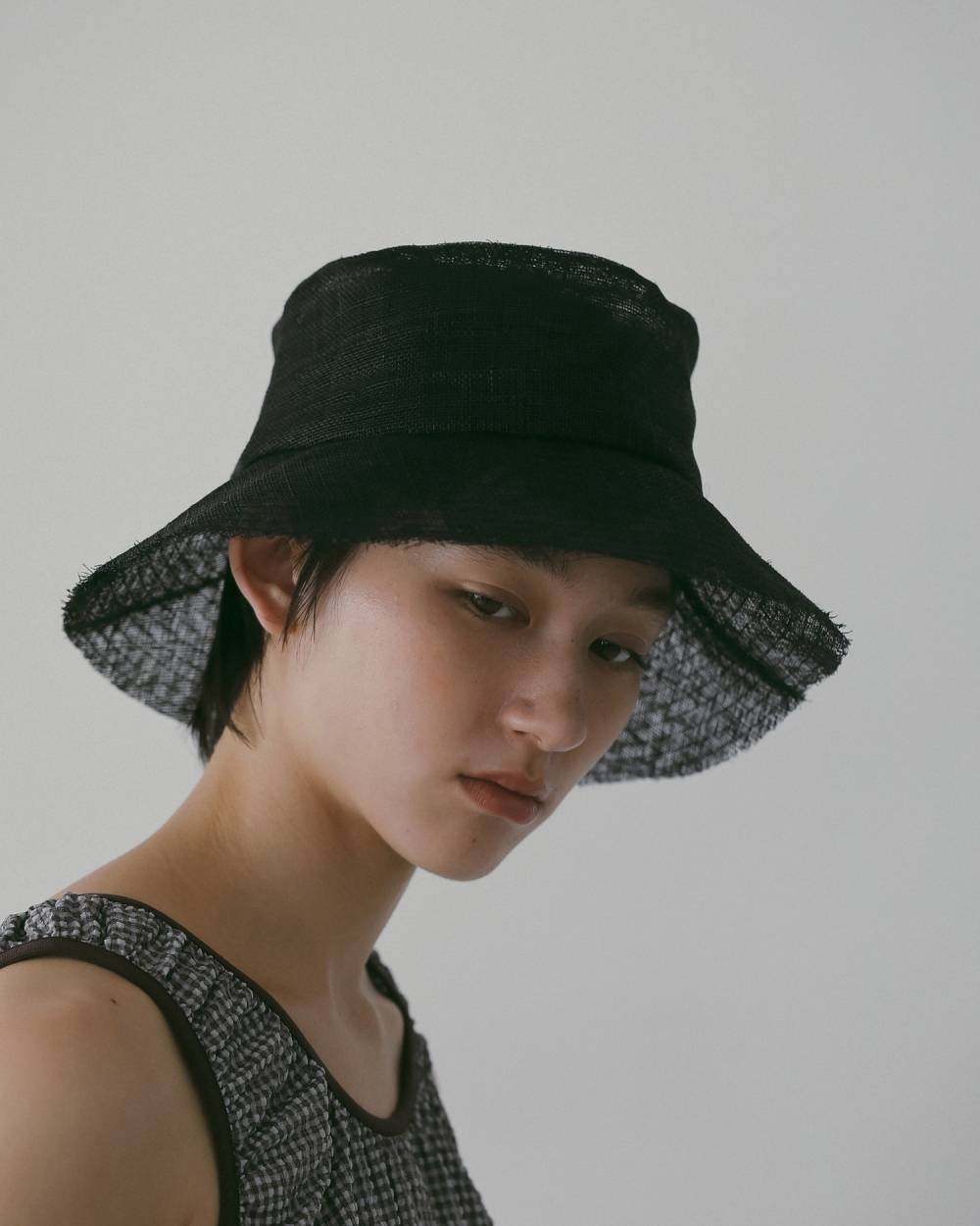 Cutoff Sheer Hat Cutoff Sheer Hat,カットオフ シアー ハット,62611012,ハット,帽子,シアー感,ànuke,アンヌーク,lifes,ライフズ,26ss