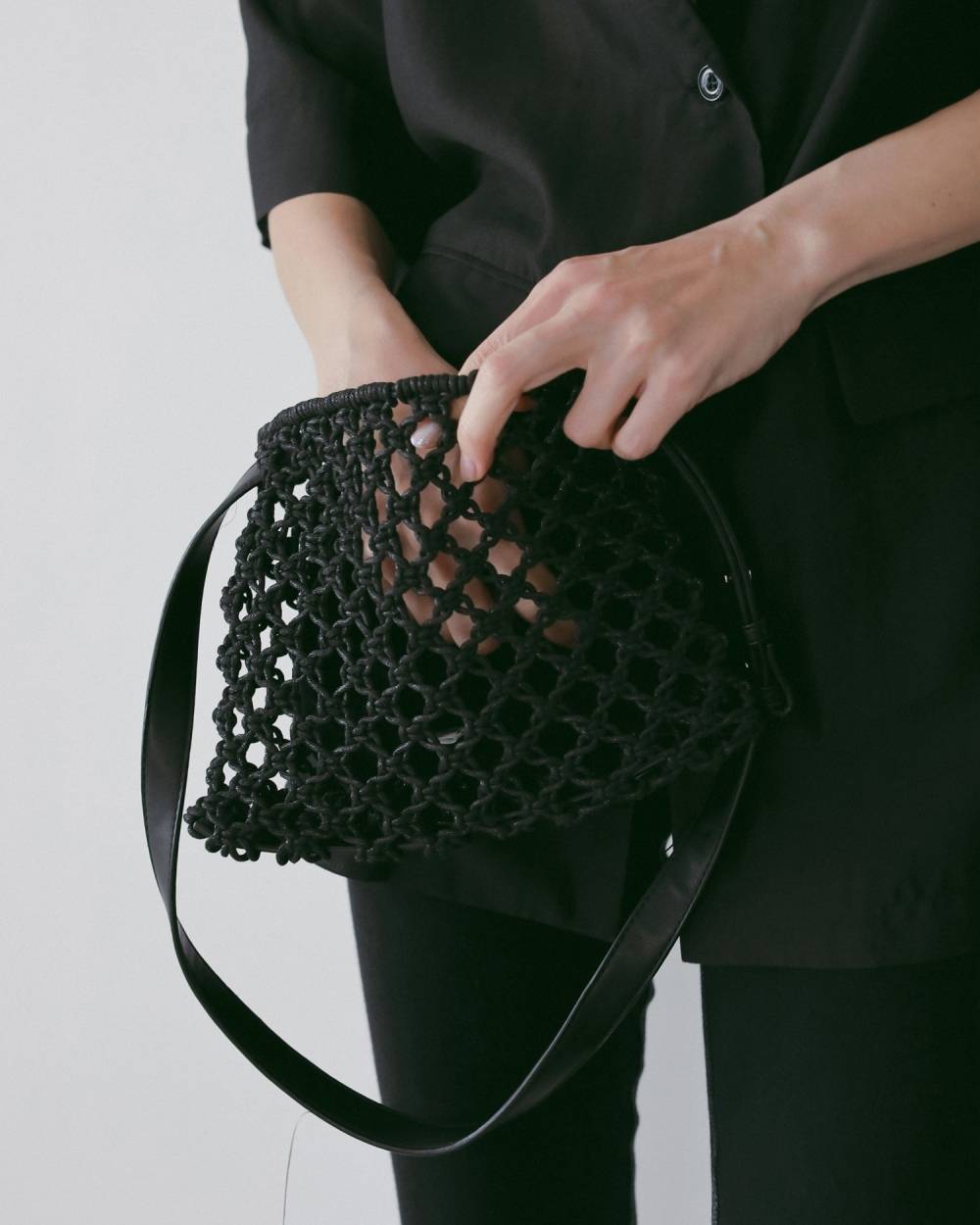 Macrame Shoulder Bag Macrame Shoulder Bag,マクラメ ショルダー バック,62611014,バック,小物,ミニバッグ,ànuke,アンヌーク,lifes,ライフズ,26ss