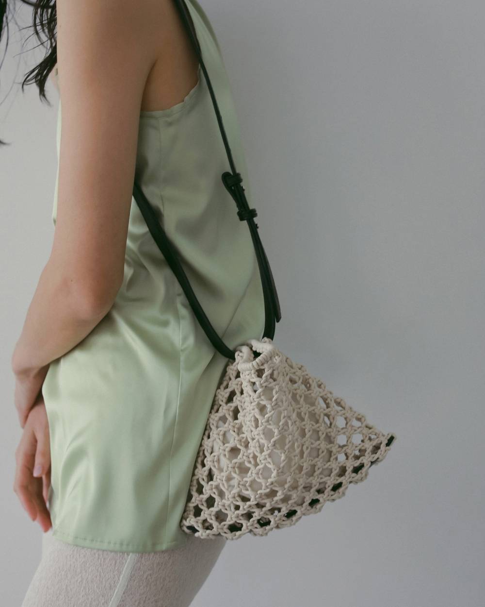 Macrame Shoulder Bag Macrame Shoulder Bag,マクラメ ショルダー バック,62611014,バック,小物,ミニバッグ,ànuke,アンヌーク,lifes,ライフズ,26ss