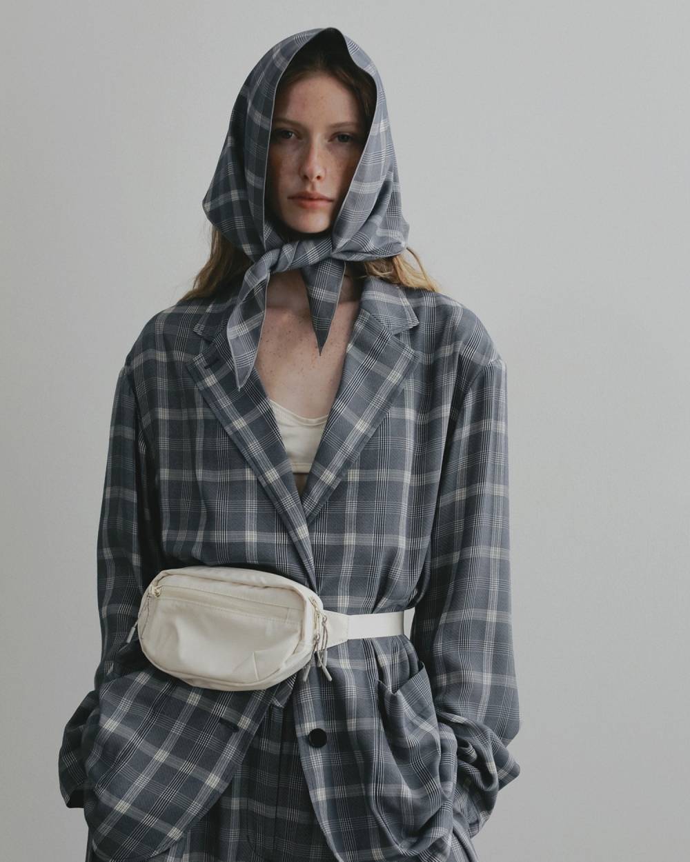 Check Scarf Check Scarf,チェック スカーフ,62611018,スカーフ,チェック柄,三角形,ヘアアクセ,ànuke,アンヌーク,lifes,ライフズ,26ss