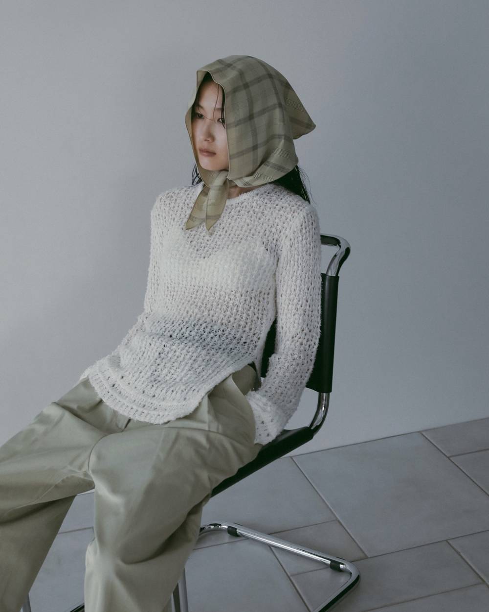 Check Scarf Check Scarf,チェック スカーフ,62611018,スカーフ,チェック柄,三角形,ヘアアクセ,ànuke,アンヌーク,lifes,ライフズ,26ss