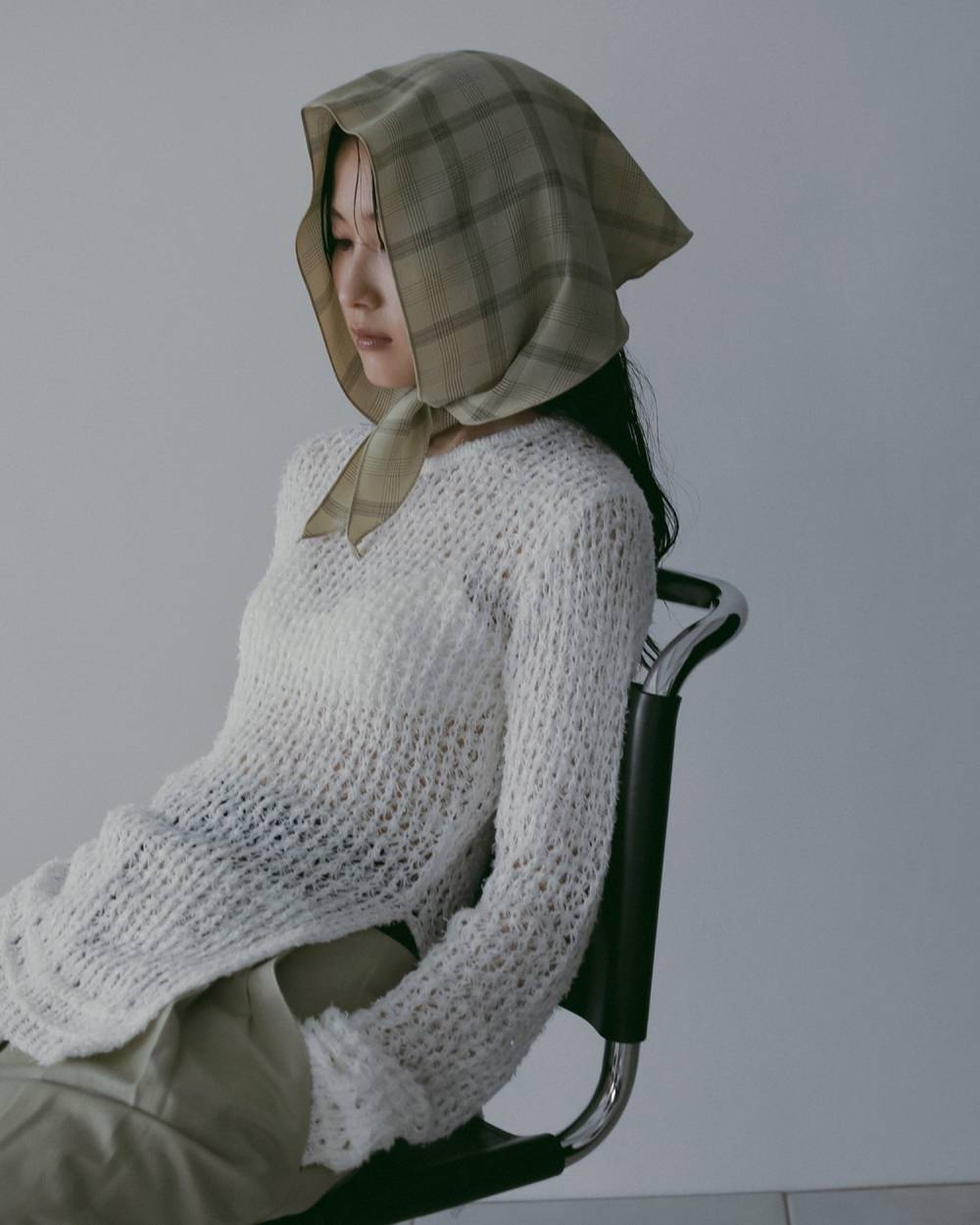 Check Scarf Check Scarf,チェック スカーフ,62611018,スカーフ,チェック柄,三角形,ヘアアクセ,ànuke,アンヌーク,lifes,ライフズ,26ss