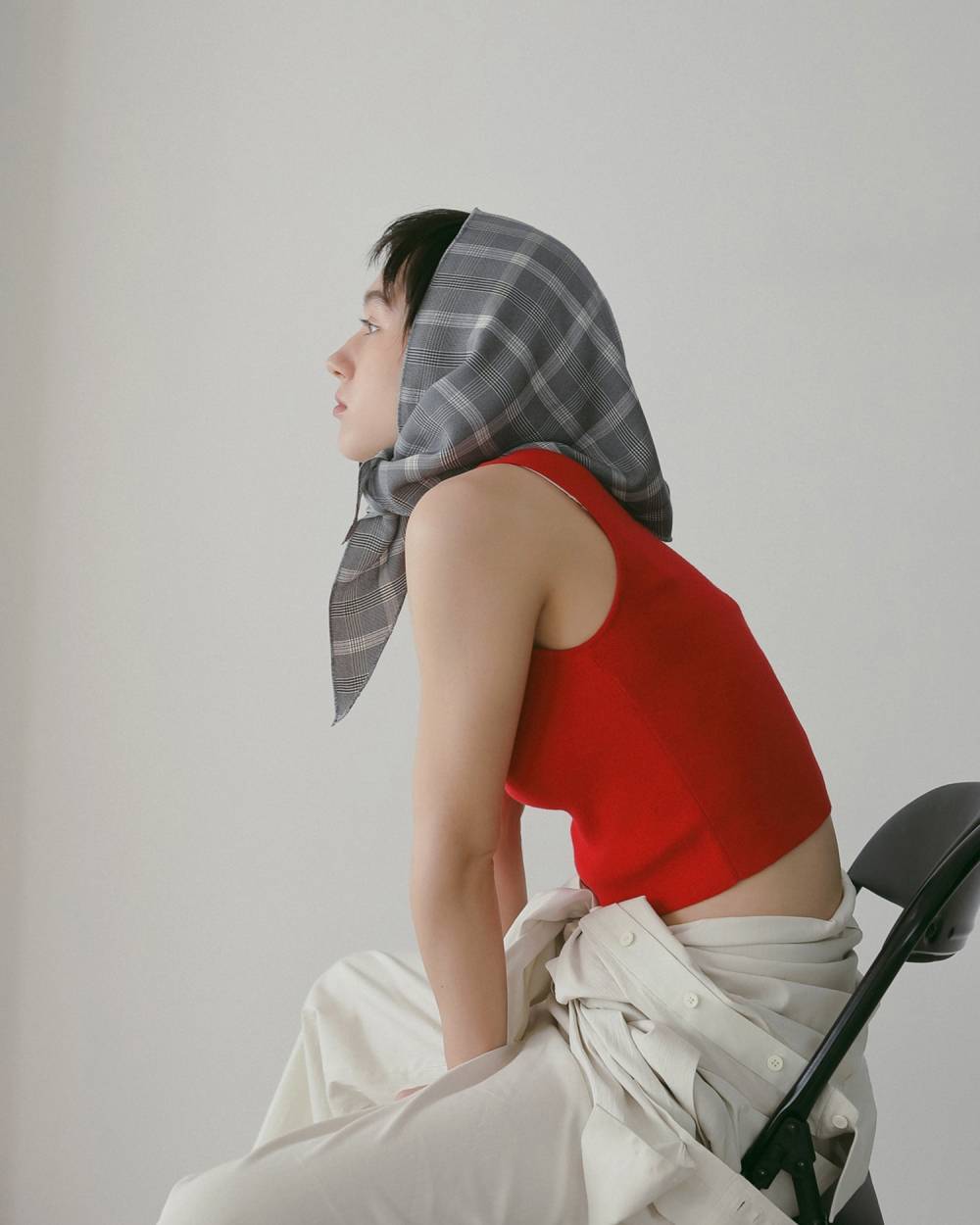 Check Scarf Check Scarf,チェック スカーフ,62611018,スカーフ,チェック柄,三角形,ヘアアクセ,ànuke,アンヌーク,lifes,ライフズ,26ss