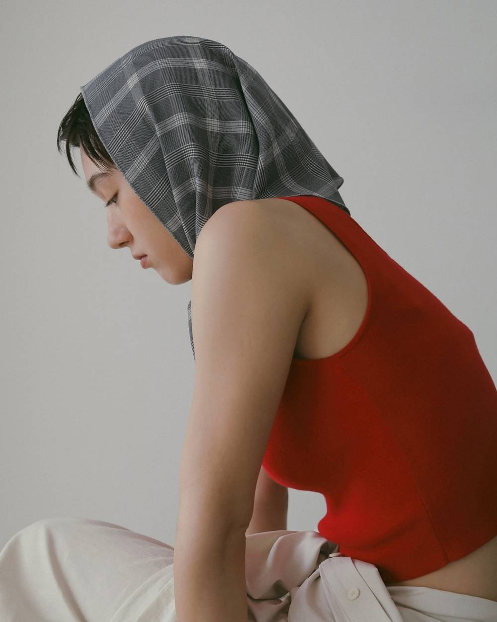 Check Scarf Check Scarf,チェック スカーフ,62611018,スカーフ,チェック柄,三角形,ヘアアクセ,ànuke,アンヌーク,lifes,ライフズ,26ss