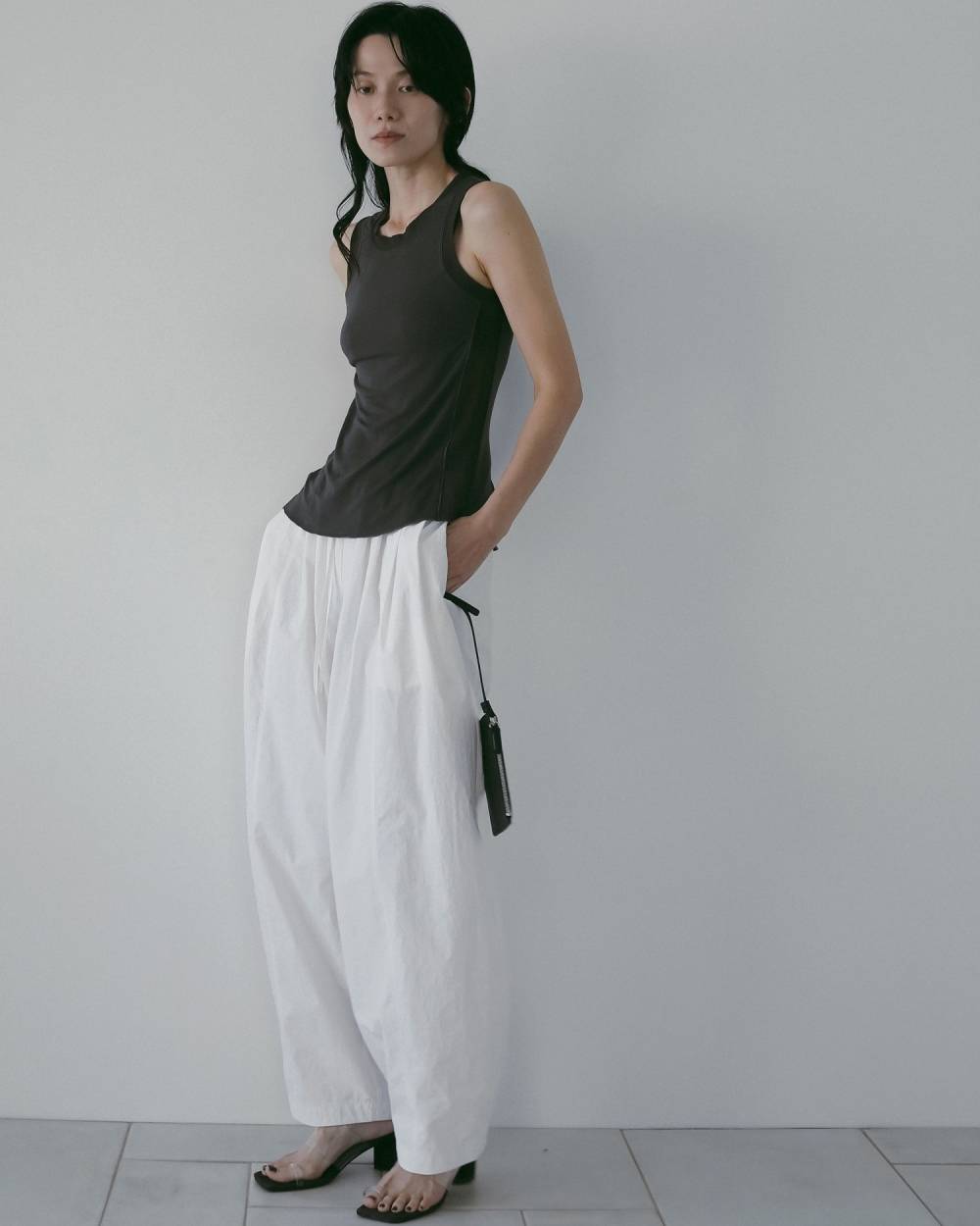 Square Clear Sandals Square Clear Sandals,スクエア クリア サンダル,62611019,サンダル,ヒールサンダル,シューズ,靴,クリア素材,ベロア,ànuke,アンヌーク,lifes,ライフズ,26ss