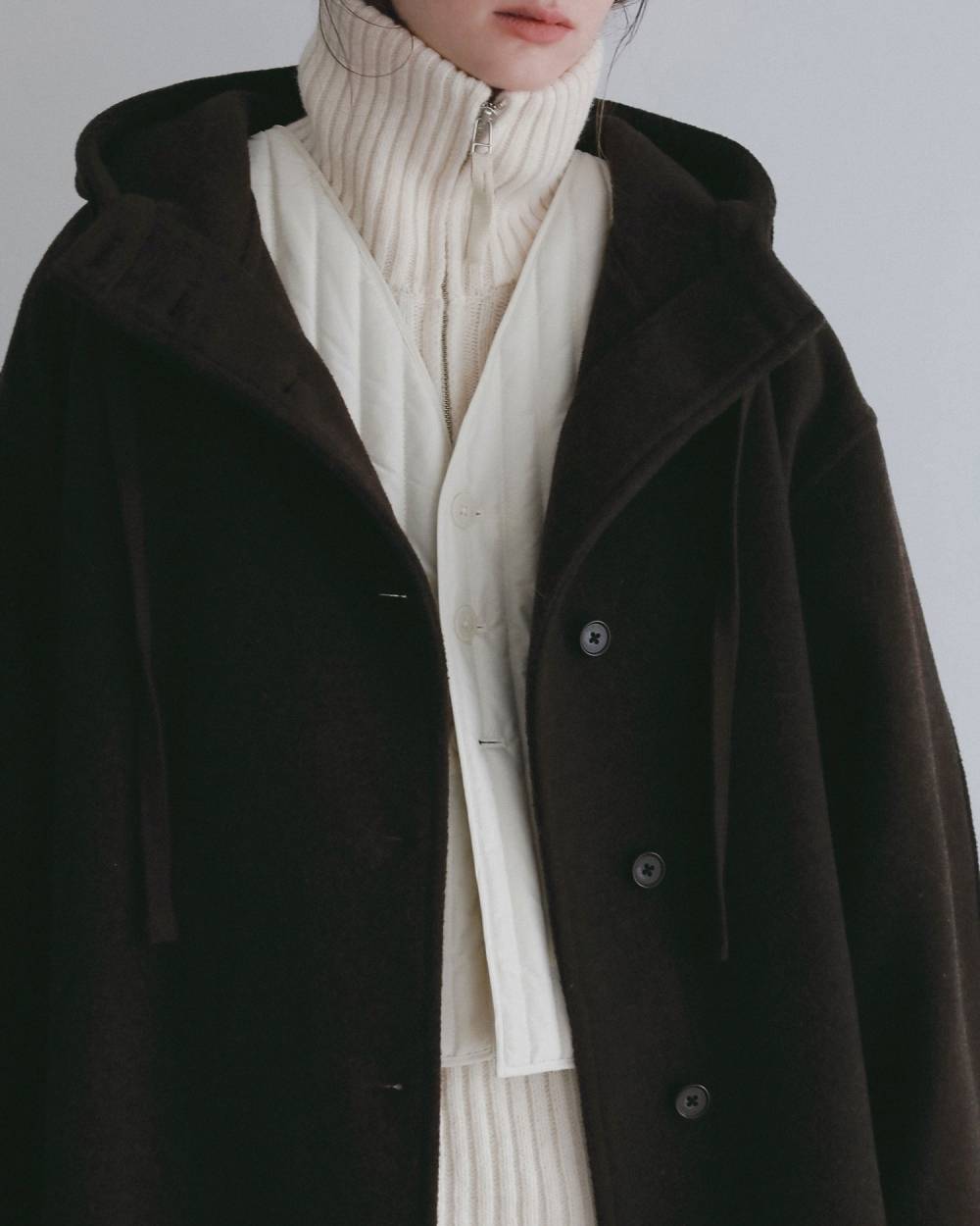 Wool Hoodie Coat Wool Hoodie Coat,ウール フーディー コート,62620001,アウター,コート,フーディーコート,ànuke,アンヌーク,lifes,ライフズ,26fall,26aw