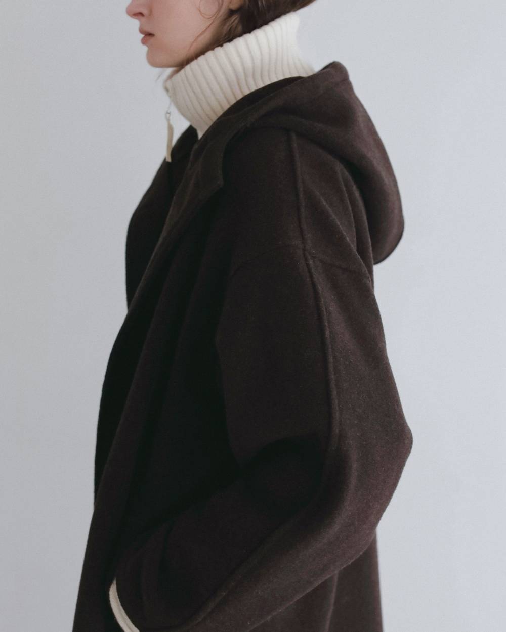 Wool Hoodie Coat Wool Hoodie Coat,ウール フーディー コート,62620001,アウター,コート,フーディーコート,ànuke,アンヌーク,lifes,ライフズ,26fall,26aw