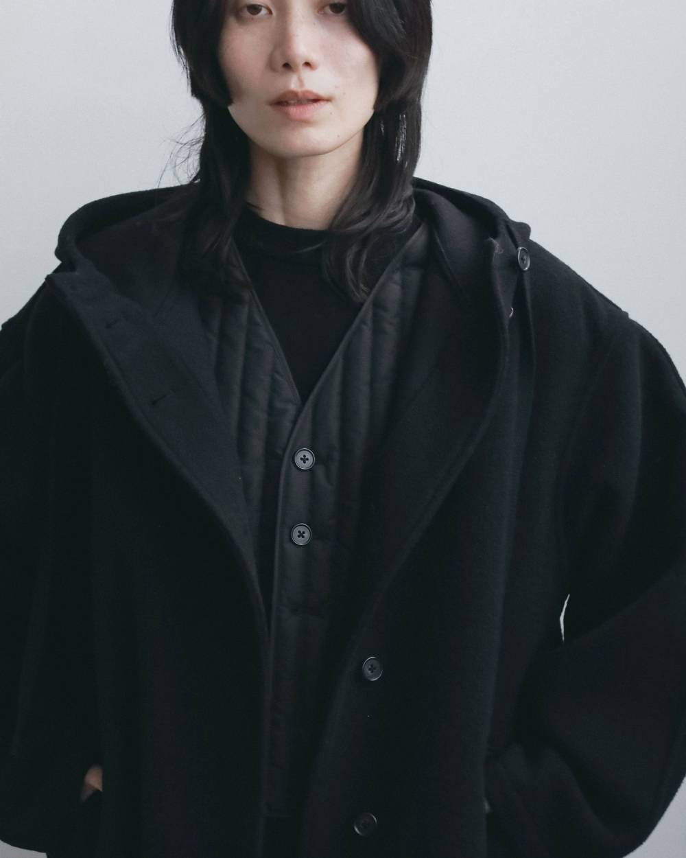 Wool Hoodie Coat Wool Hoodie Coat,ウール フーディー コート,62620001,アウター,コート,フーディーコート,ànuke,アンヌーク,lifes,ライフズ,26fall,26aw