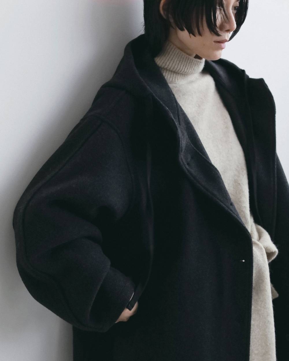 Wool Hoodie Coat Wool Hoodie Coat,ウール フーディー コート,62620001,アウター,コート,フーディーコート,ànuke,アンヌーク,lifes,ライフズ,26fall,26aw