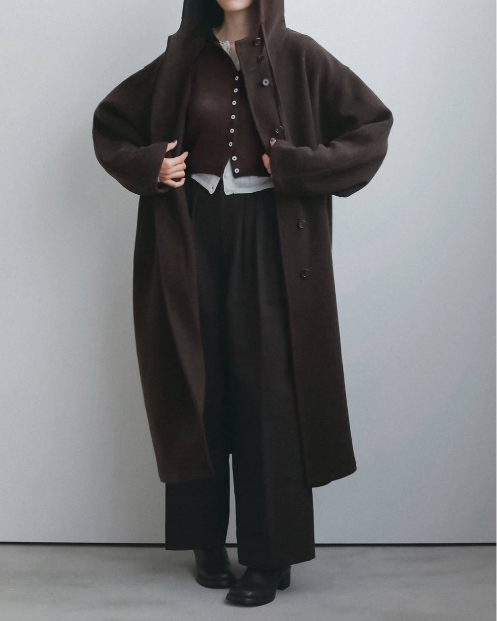 Wool Hoodie Coat Wool Hoodie Coat,ウール フーディー コート,62620001,アウター,コート,フーディーコート,ànuke,アンヌーク,lifes,ライフズ,26fall,26aw