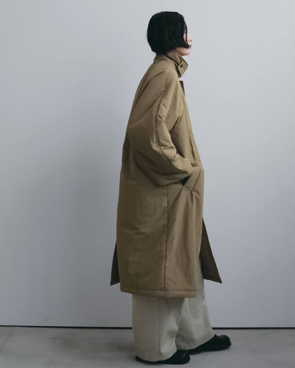 Padded Soutiencollar Coat Padded Soutiencollar Coat,パデッド ステンカラー コート,62620002,アウター,コート,ロングコート,撥水加工,ànuke,アンヌーク,lifes,ライフズ,26fall,26aw