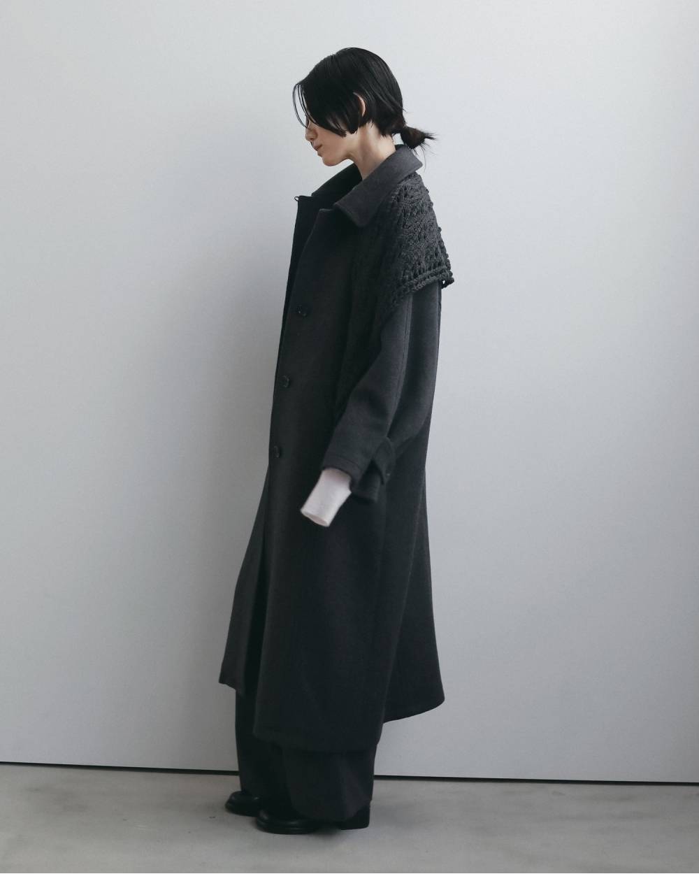 Soutiencollar Over Coat Soutiencollar Over Coat,ステンカラー オーバー コート,62620003,アウター,コート,ステンカラーコート,ロングコート,ànuke,アンヌーク,lifes,ライフズ,26fall,26aw