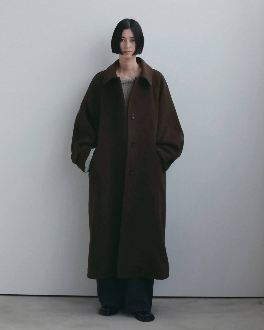 Soutiencollar Over Coat Soutiencollar Over Coat,ステンカラー オーバー コート,62620003,アウター,コート,ステンカラーコート,ロングコート,ànuke,アンヌーク,lifes,ライフズ,26fall,26aw