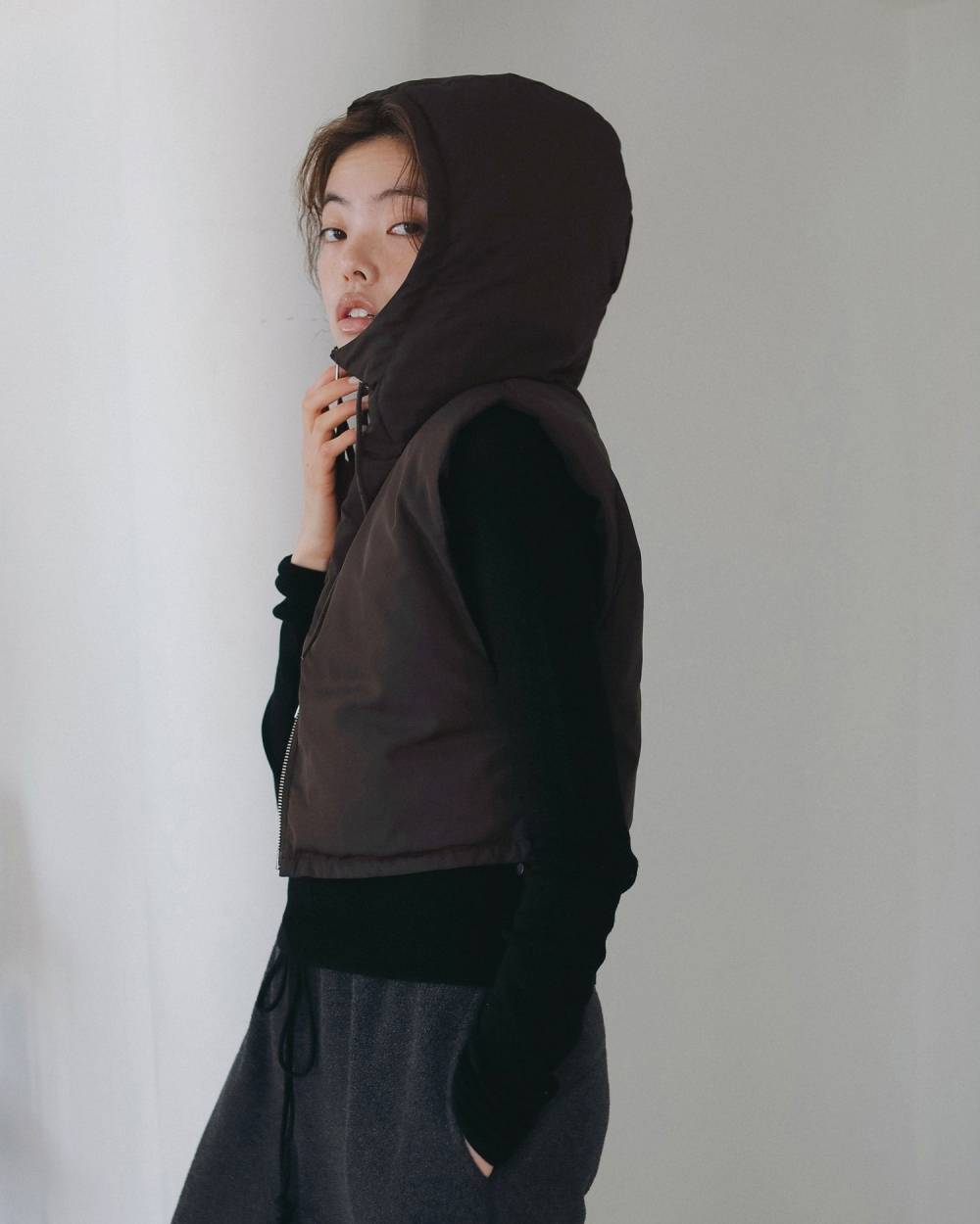 Hooded Down Vest Hooded Down Vest,フーデット ダウン ベスト,62620101,ダウン,アウター,羽織,ベスト,ànuke,アンヌーク,lifes,ライフズ,26ss,26fall,26aw