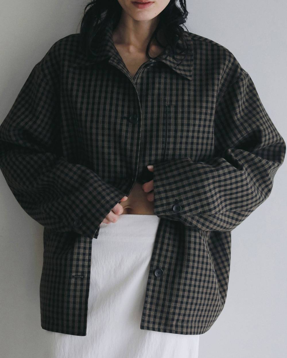 Check Coverall Jacket Check Coverall Jacket,チェック カバーオール ジャケット,62620102,ジャケット,JK,アウター,羽織,チェック柄,ànuke,アンヌーク,lifes,ライフズ,26ss,26fall,26aw
