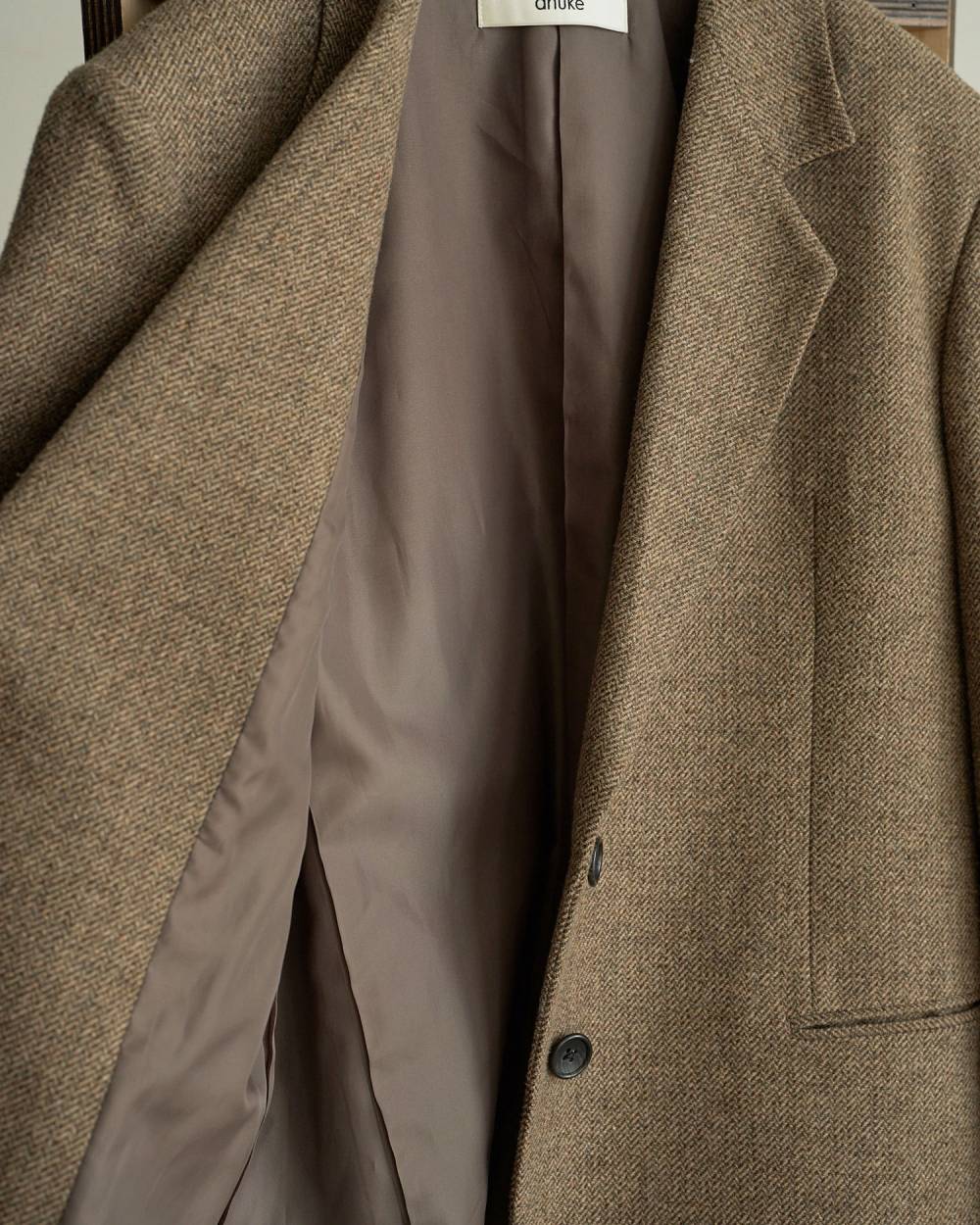 Herringbone Wool Jacket Herringbone Wool Jacket,ヘリンボーン ウール ジャケット,62620104,ジャケット,JK,羽織,アウター,オーバージャケット,オーバーサイズ,ànuke,アンヌーク,lifes,ライフズ,26ss,26fall,26aw