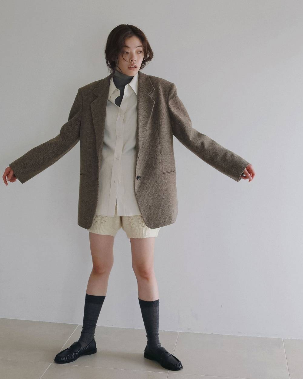 Herringbone Wool Jacket Herringbone Wool Jacket,ヘリンボーン ウール ジャケット,62620104,ジャケット,JK,羽織,アウター,オーバージャケット,オーバーサイズ,ànuke,アンヌーク,lifes,ライフズ,26ss,26fall,26aw