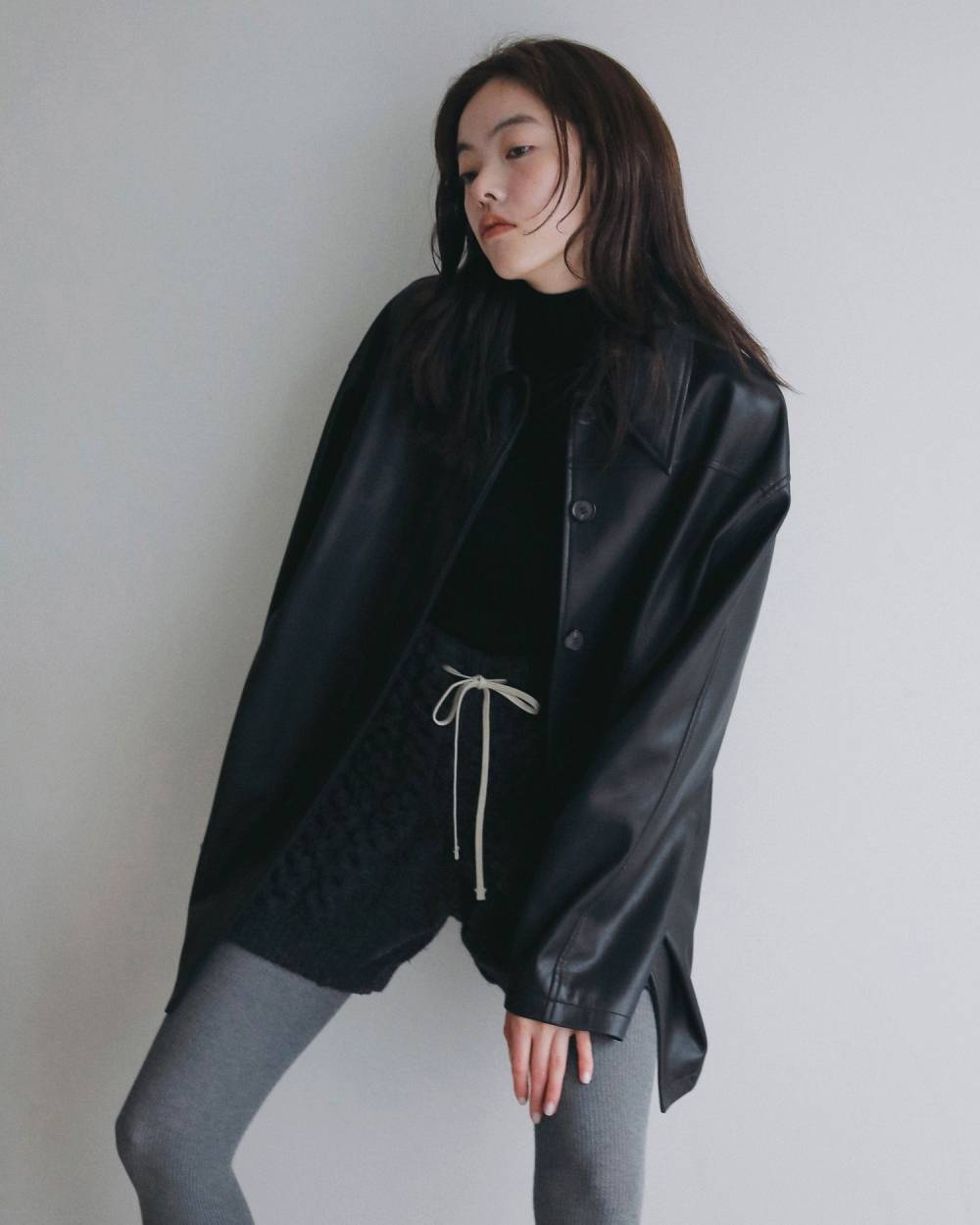 Ecoleather Over Jacket Ecoleather Over Jacket,エコレザー オーバー ジャケット,62620105,アウター,ジャケット,JK,羽織,ànuke,アンヌーク,lifes,ライフズ,26ss,26fall,26aw