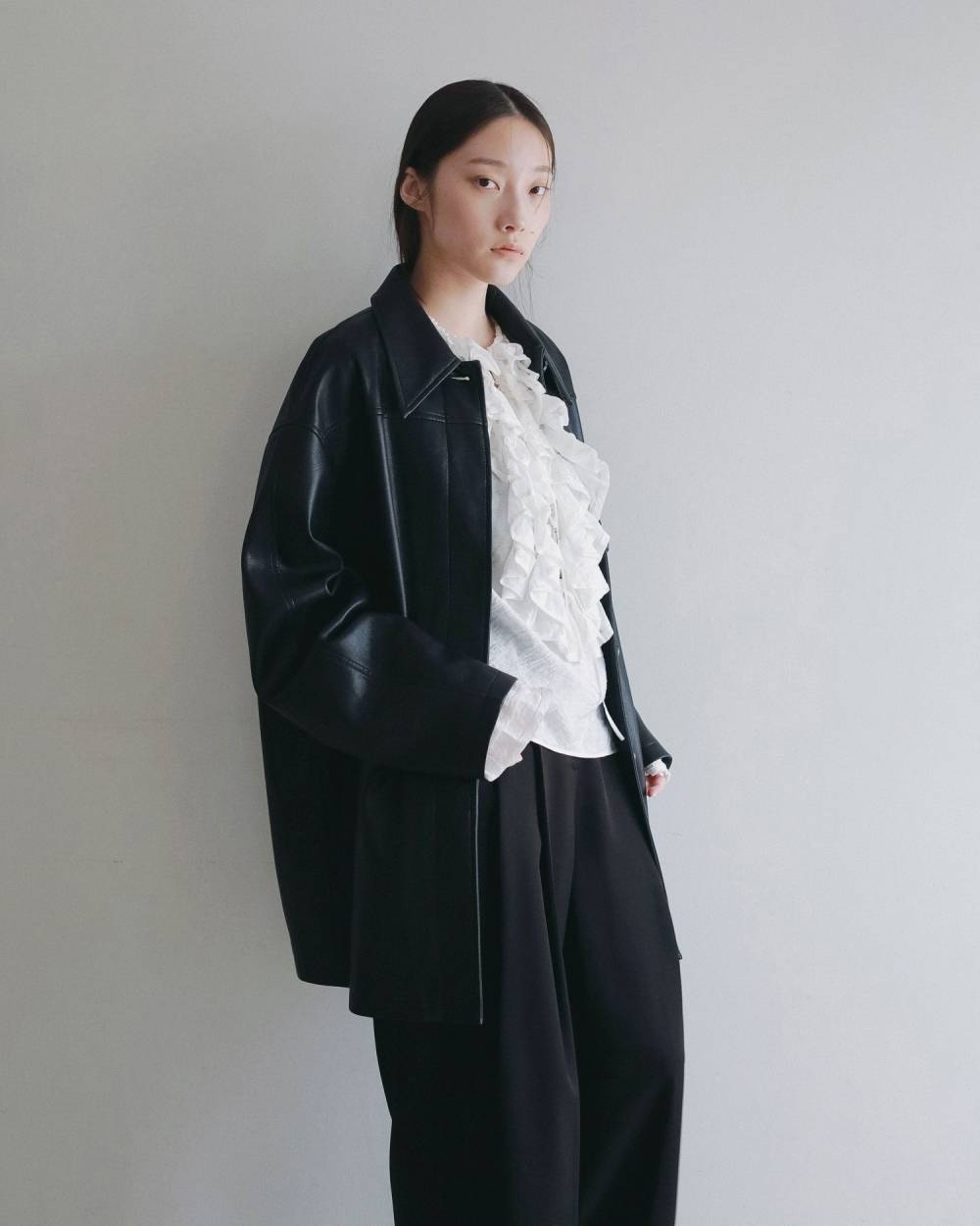 Ecoleather Over Jacket Ecoleather Over Jacket,エコレザー オーバー ジャケット,62620105,アウター,ジャケット,JK,羽織,ànuke,アンヌーク,lifes,ライフズ,26ss,26fall,26aw