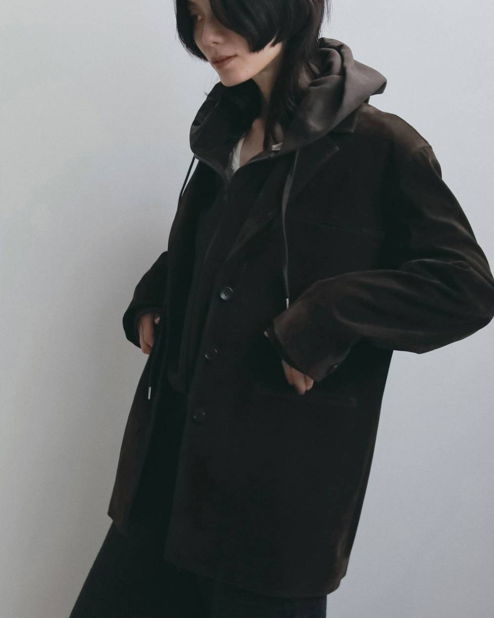 Eco Suede Jacket Eco Suede Jacket,エコスエードジャケット,62620109,アウター,ジャケット,JK,エコスエードジャケット,ànuke,アンヌーク,lifes,ライフズ,26fall,26aw