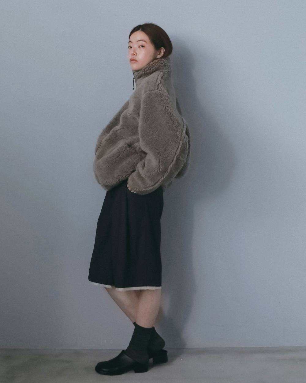Boa Zip Blouson Boa Zip Blouson,ボア ジップ ブルゾン,62620203,ブルゾン,アウター,ウール,ànuke,アンヌーク,lifes,ライフズ,26fall,26aw