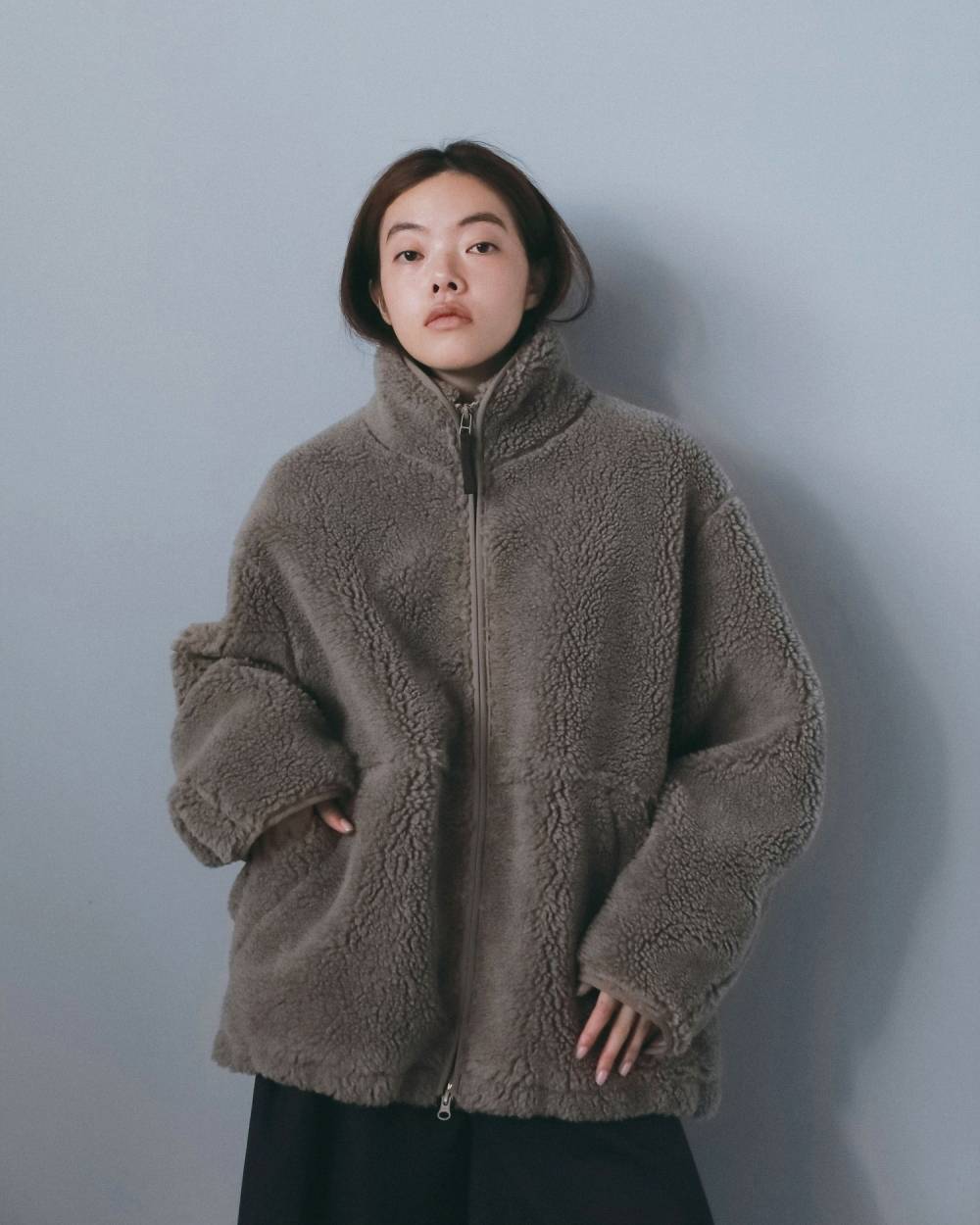Boa Zip Blouson Boa Zip Blouson,ボア ジップ ブルゾン,62620203,ブルゾン,アウター,ウール,ànuke,アンヌーク,lifes,ライフズ,26fall,26aw