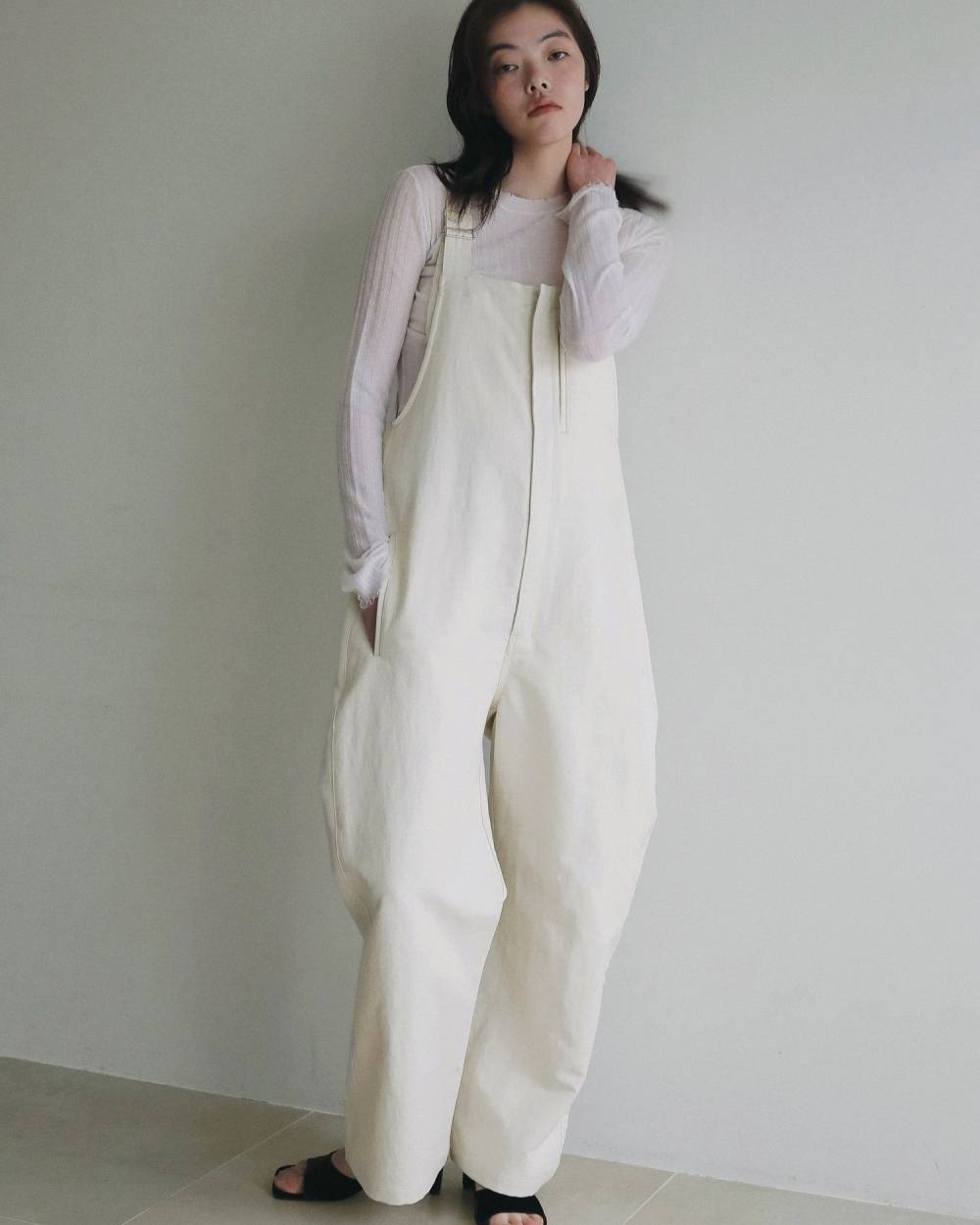 Cotton Wide Salopette Cotton Wide Salopette,コットン ワイド サロペット,62620304,サロペット,サロペットパンツ,ワンピース,ワンピ,つなぎ,オーバーオール,ànuke,アンヌーク,lifes,ライフズ,26ss,26fall,26aw