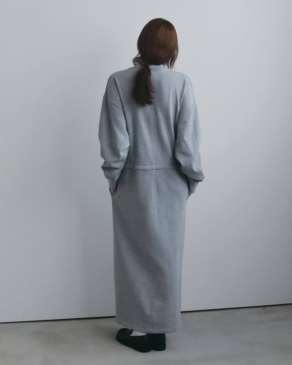 Halfzip Sweat Onepiece Halfzip Sweat Onepiece,ハーフジップ スウェット ワンピース,62620311,ワンピース,ワンピ,スウェット,ànuke,アンヌーク,lifes,ライフズ,26ss,26fall,26aw