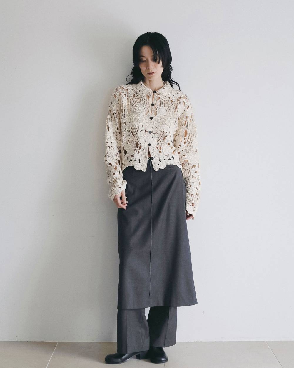 Embroidery Over Shirts Embroidery Over Shirts,エンブロイダリー オーバー シャツ,62620402,トップス,シャツ,レースシャツ,ànuke,アンヌーク,lifes,ライフズ,26ss,26fall,26aw