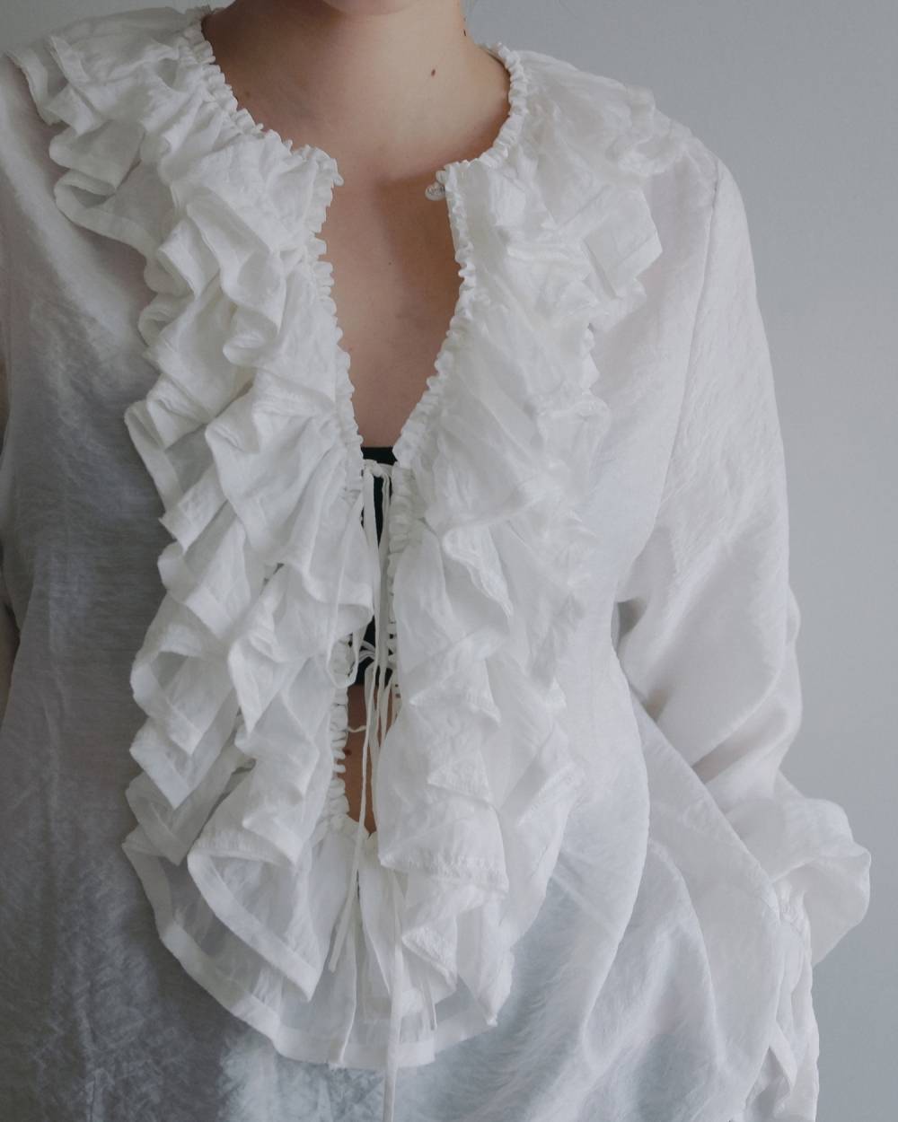 2way Frill Blouse 2way Frill Blouse,2way フリル ブラウス,62620404,トップス,シャツ,ブラウス,2way,ànuke,アンヌーク,lifes,ライフズ,26ss,26fall,26aw