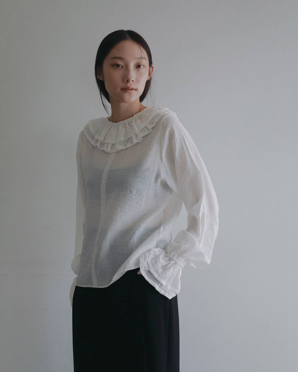 2way Frill Blouse 2way Frill Blouse,2way フリル ブラウス,62620404,トップス,シャツ,ブラウス,2way,ànuke,アンヌーク,lifes,ライフズ,26ss,26fall,26aw