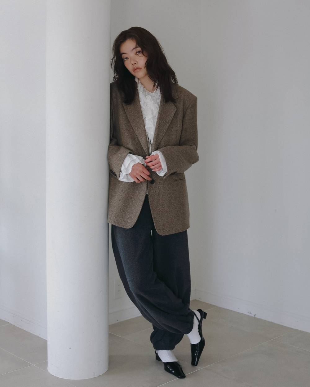 2way Frill Blouse 2way Frill Blouse,2way フリル ブラウス,62620404,トップス,シャツ,ブラウス,2way,ànuke,アンヌーク,lifes,ライフズ,26ss,26fall,26aw