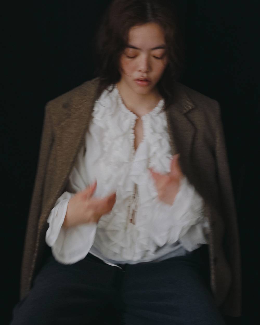 2way Frill Blouse 2way Frill Blouse,2way フリル ブラウス,62620404,トップス,シャツ,ブラウス,2way,ànuke,アンヌーク,lifes,ライフズ,26ss,26fall,26aw