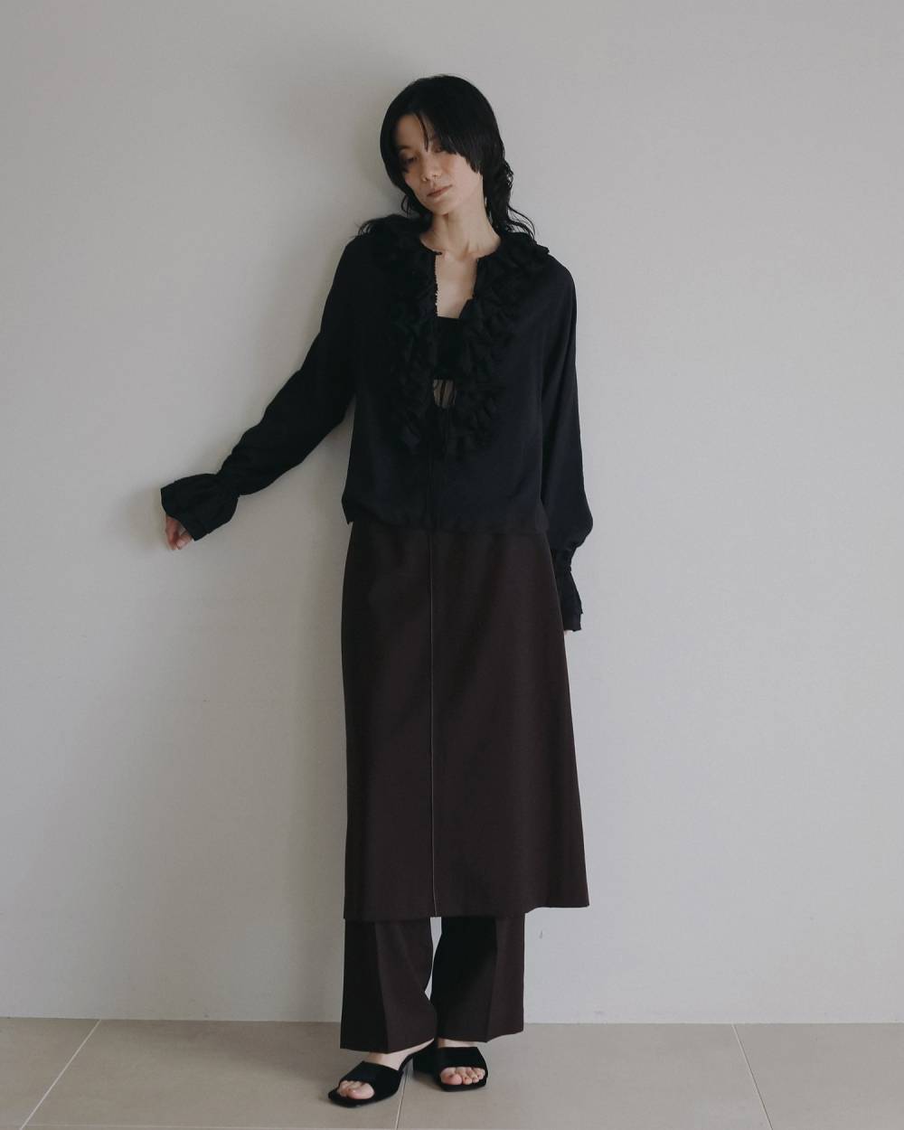 2way Frill Blouse 2way Frill Blouse,2way フリル ブラウス,62620404,トップス,シャツ,ブラウス,2way,ànuke,アンヌーク,lifes,ライフズ,26ss,26fall,26aw