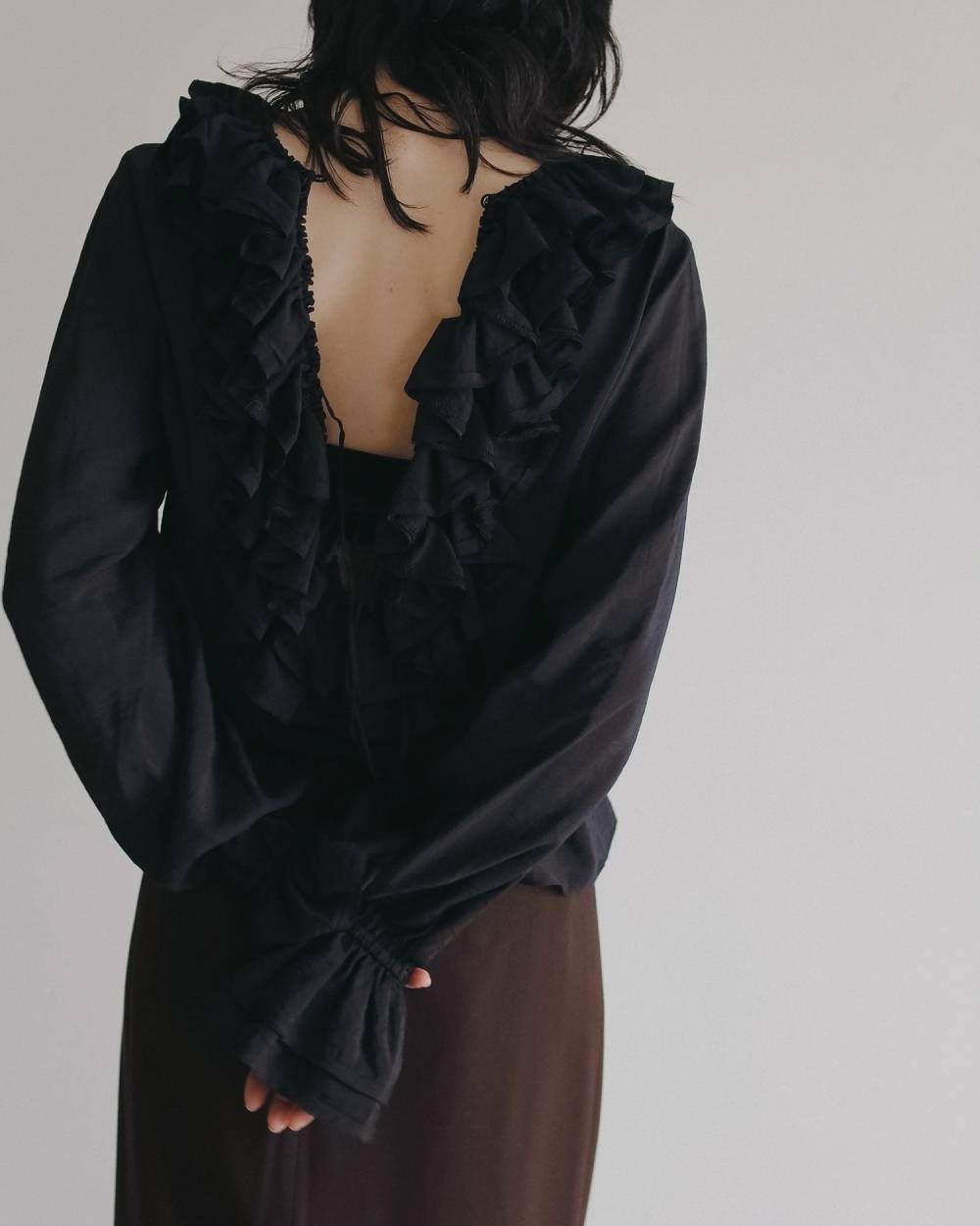 2way Frill Blouse 2way Frill Blouse,2way フリル ブラウス,62620404,トップス,シャツ,ブラウス,2way,ànuke,アンヌーク,lifes,ライフズ,26ss,26fall,26aw
