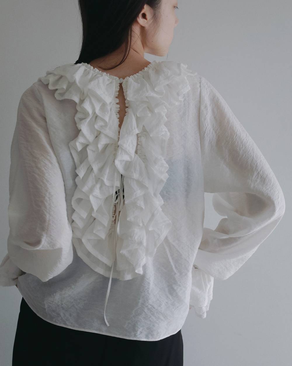 2way Frill Blouse 2way Frill Blouse,2way フリル ブラウス,62620404,トップス,シャツ,ブラウス,2way,ànuke,アンヌーク,lifes,ライフズ,26ss,26fall,26aw